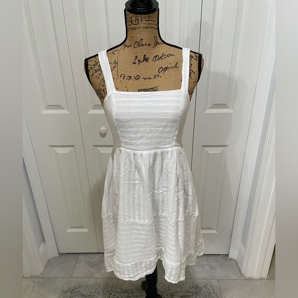 Quiksilver White Textured Mini Dress